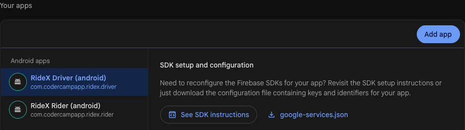 Firebase console → Project settings → Your apps: google-services.json, which you can download here again at any time